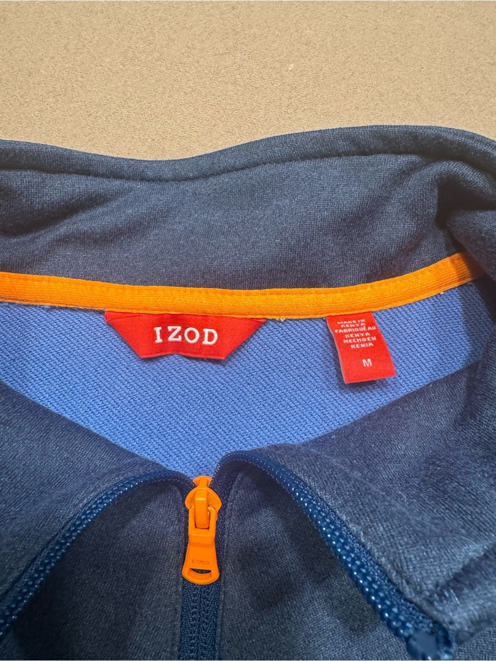 Izod Men's Royal Blue Quarter-Zip Golf Pullover - Picture 3 of 7